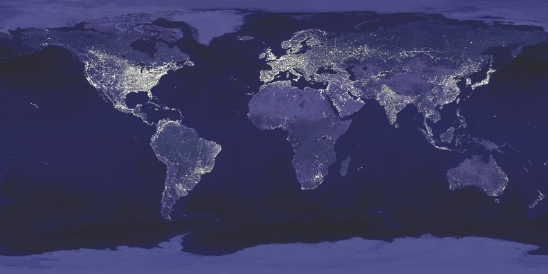 Earth lights seen from DMSP